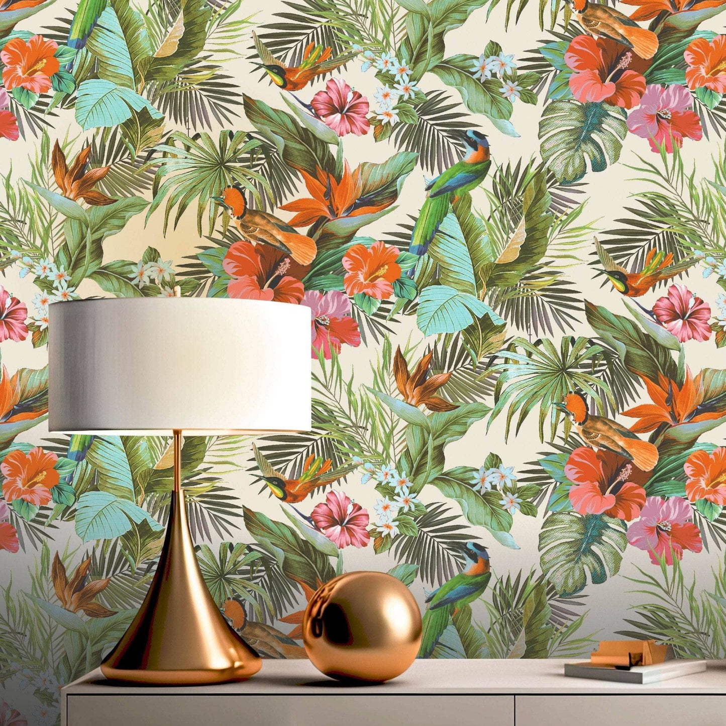 Rasch Paradise Birds Multicoloured Wallpaper 539066