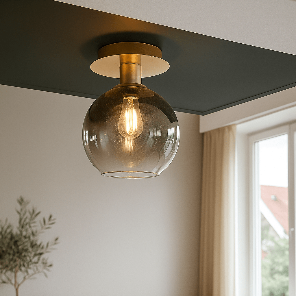 Lucene 1 Light Gold Ombre Glass Light