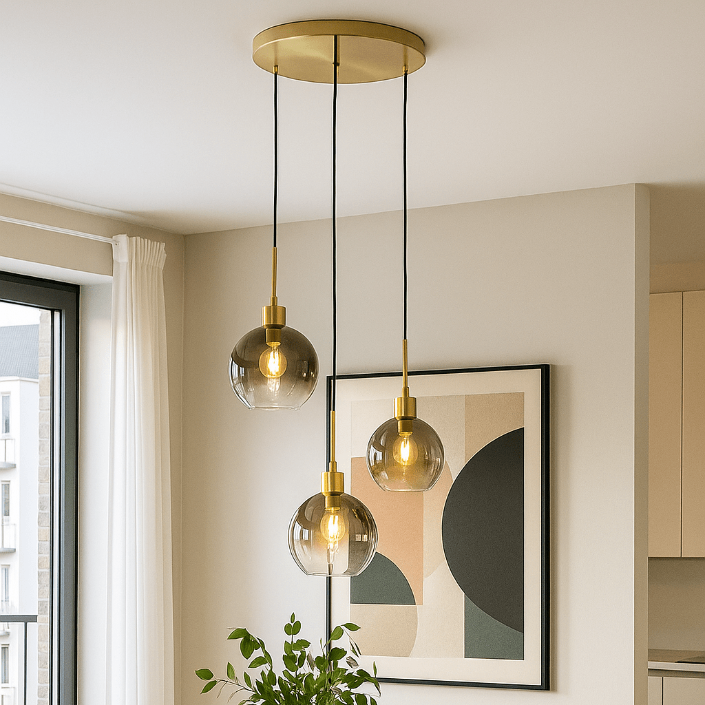 Lucena 3 Light Cluster Light - Gold