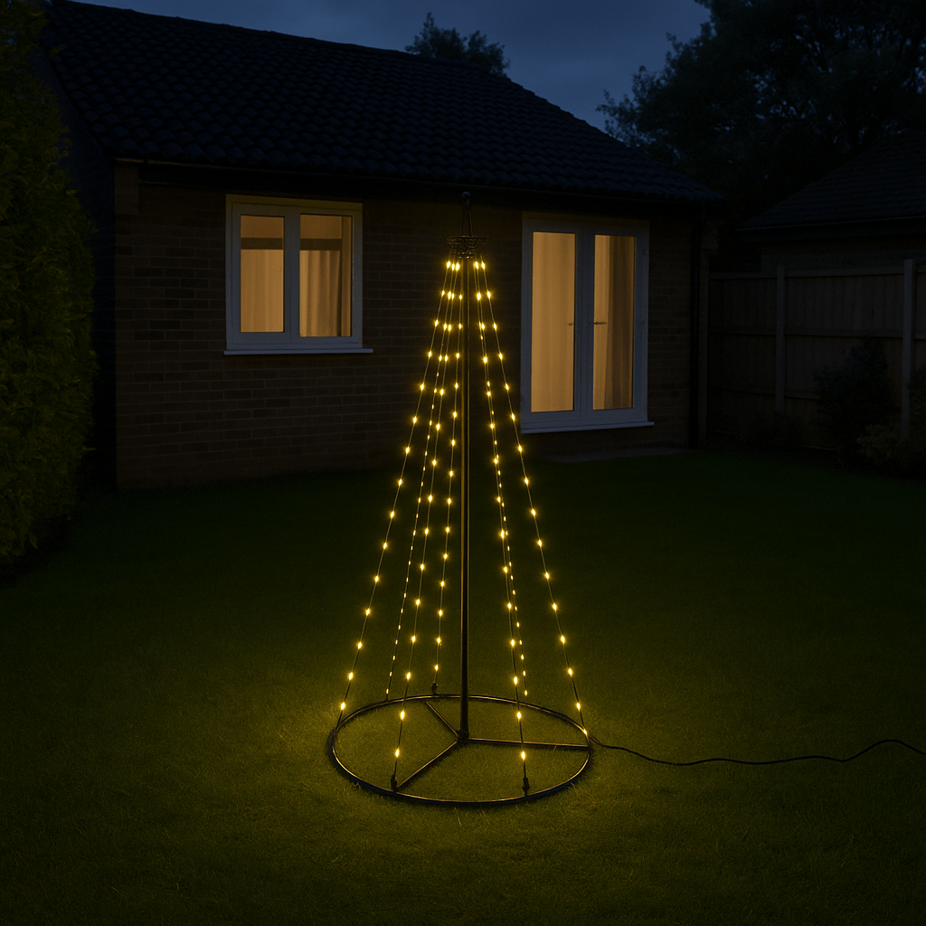 Pyramid Christmas Tree LED Lights - 1.4m