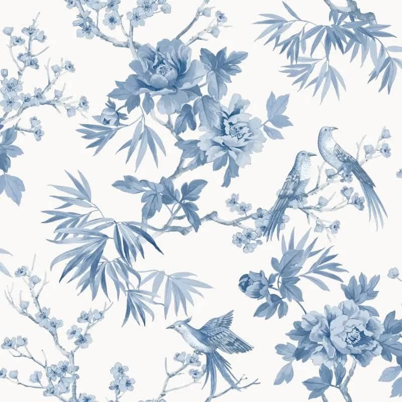 Rasch Amelie Chinoiserie Blue & White Wallpaper - 260554