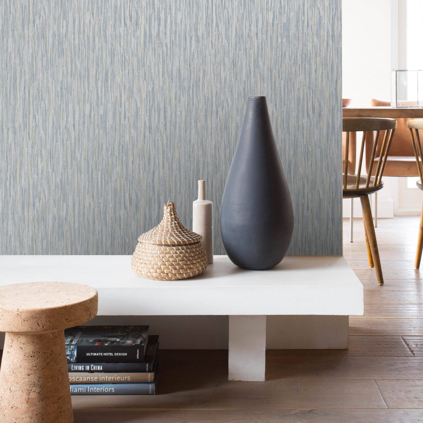 Rasch B65 Rosalie Texture Blue Wallpaper - 260841