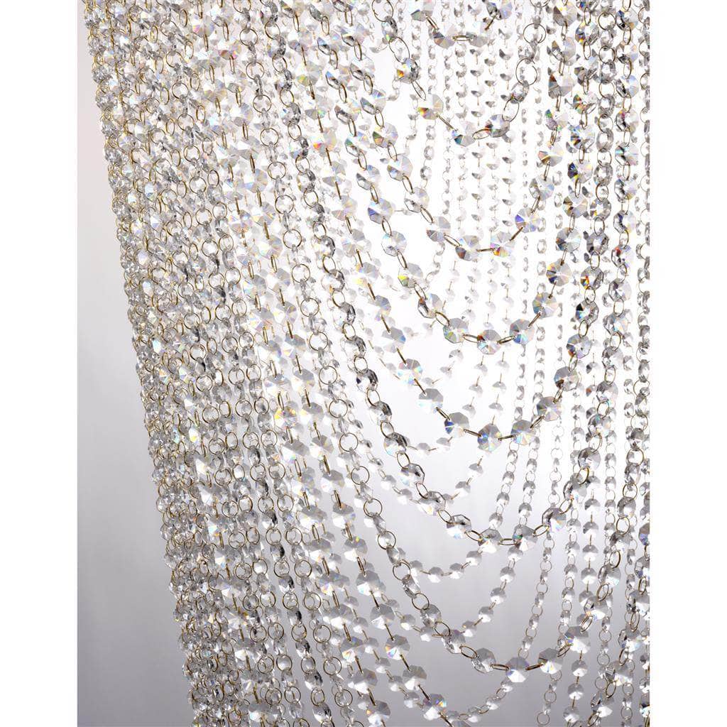 Lux & Belle 10Light Pedant Satin Brass Metal & Crystal Ceiling Light