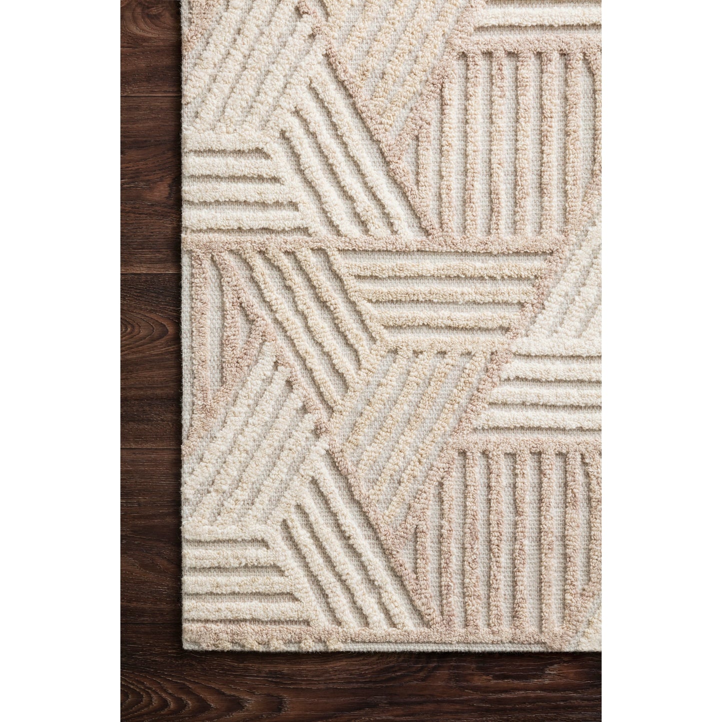 Alexander Home Kanarra Hand-Tufted Geometric Modern Wool Area Rug