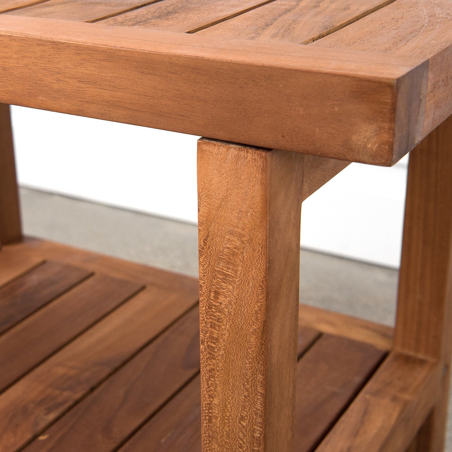 Table/Banc de douche en teck d'Indonésie d'Aurora Home