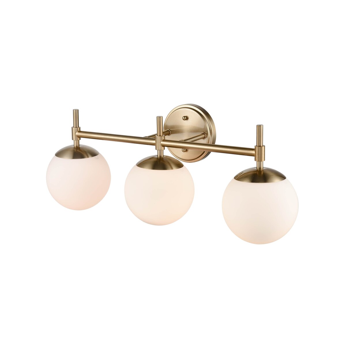 929 Lighting Lustre de salle de bain à 3 lumières, disponible en plusieurs finitions avec abat-jours en verre opale.