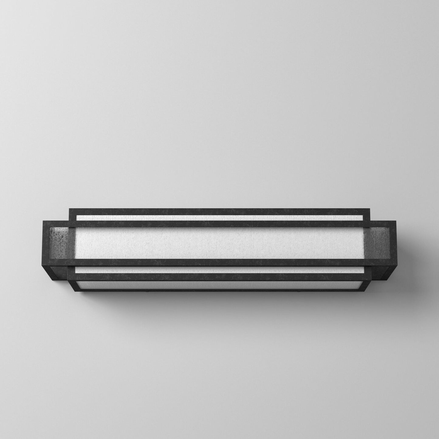 Lavery Camden Square, barre de bain à 3 lumières, couleur charbon vieilli et verre dépoli