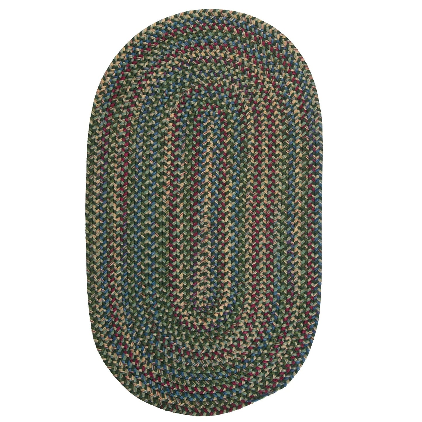Colonial Mills Worley Rustic Farmhouse Braided Multicolor Oval Rug
