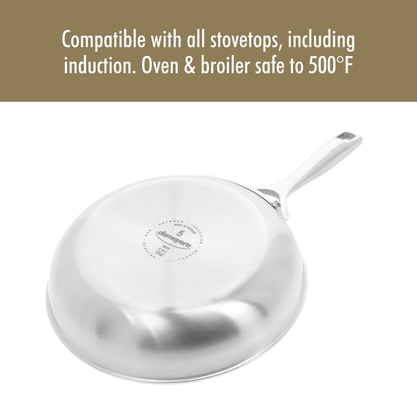 Poêle à frire en acier inoxydable 5 plis Essential de DEMEYERE