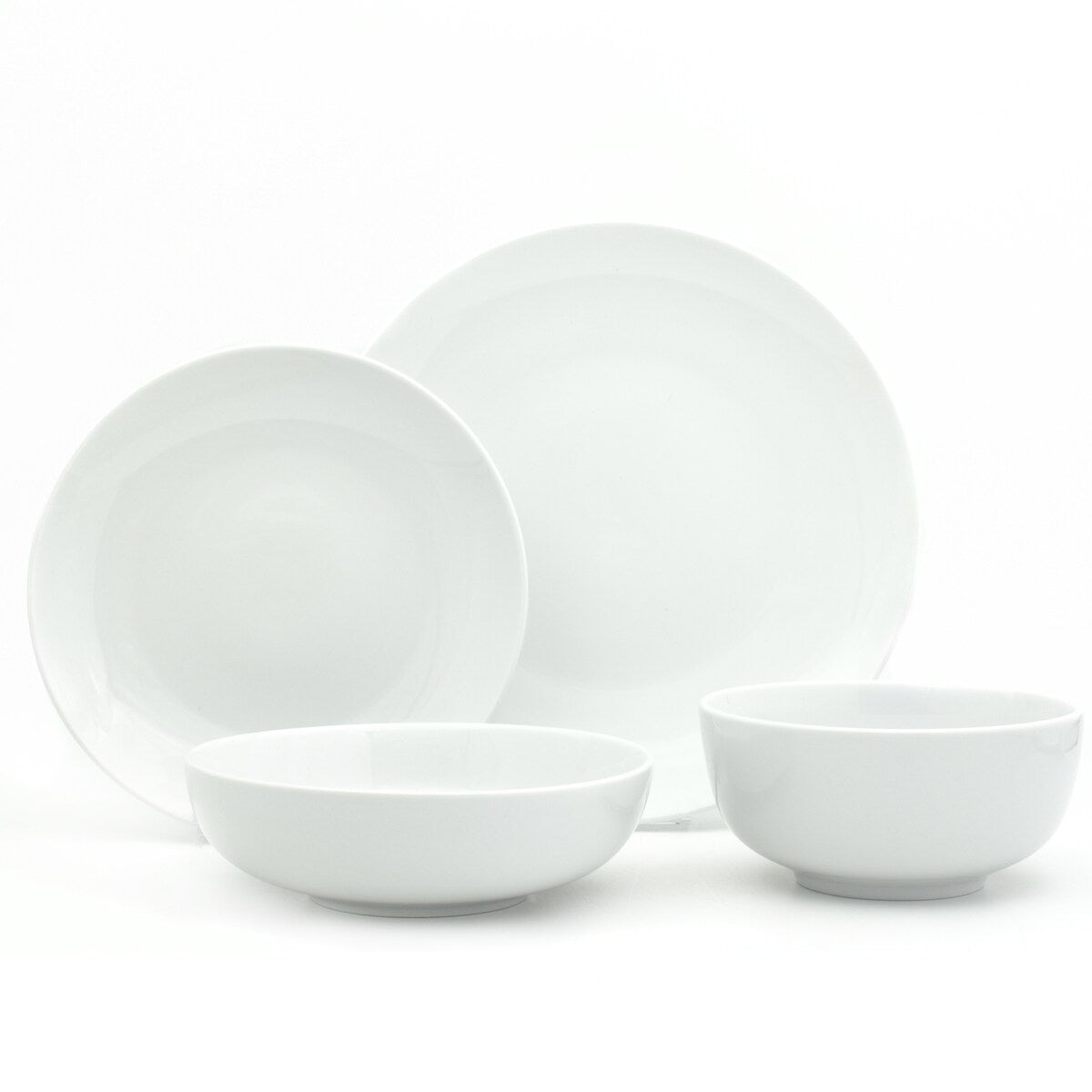 Euro Ceramica 16 Piece / 32 Piece White Essential Porcelain Dinnerware Set