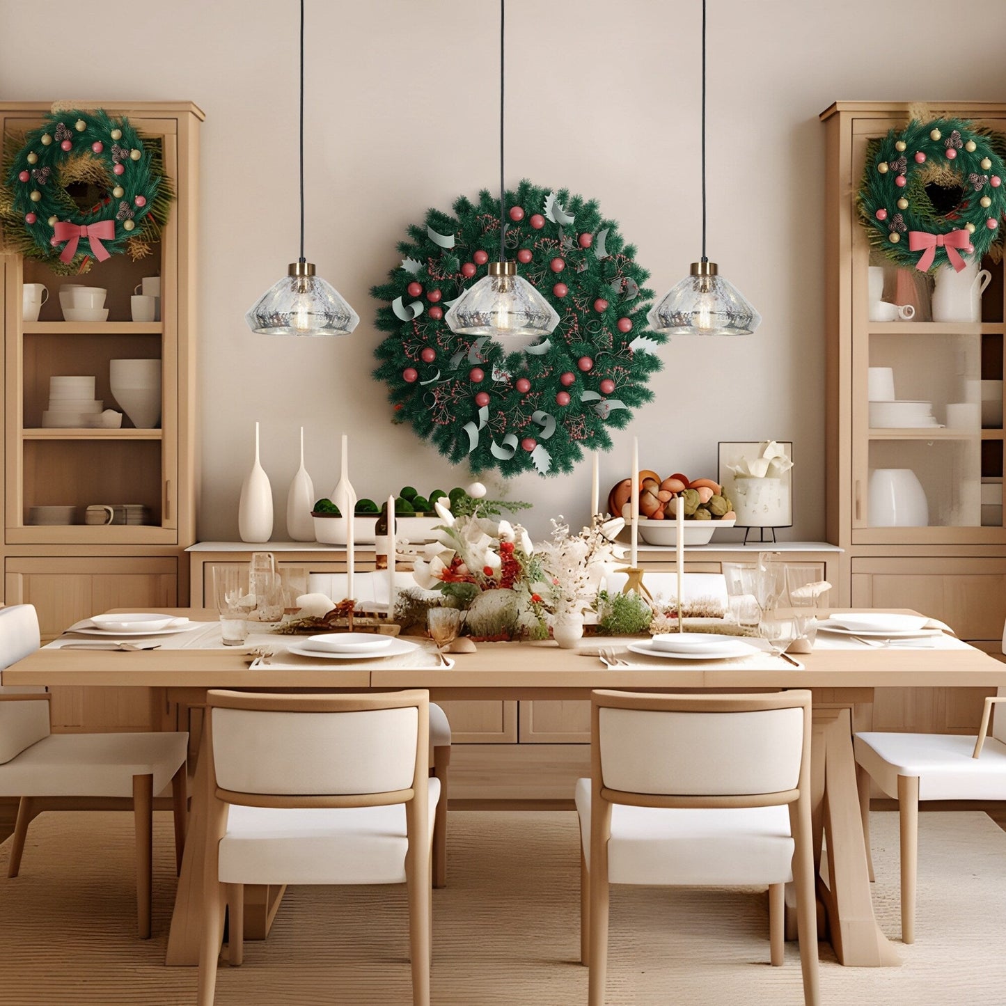 Suspension d'éclairage moderne Flyn à 1 lumière en verre mercure pour îlot de cuisine