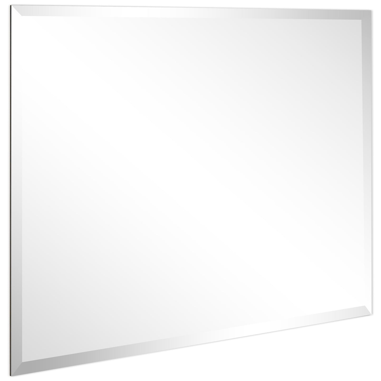Frameless Beveled Prism Wall Mirror-Square/Rectangluar - Clear