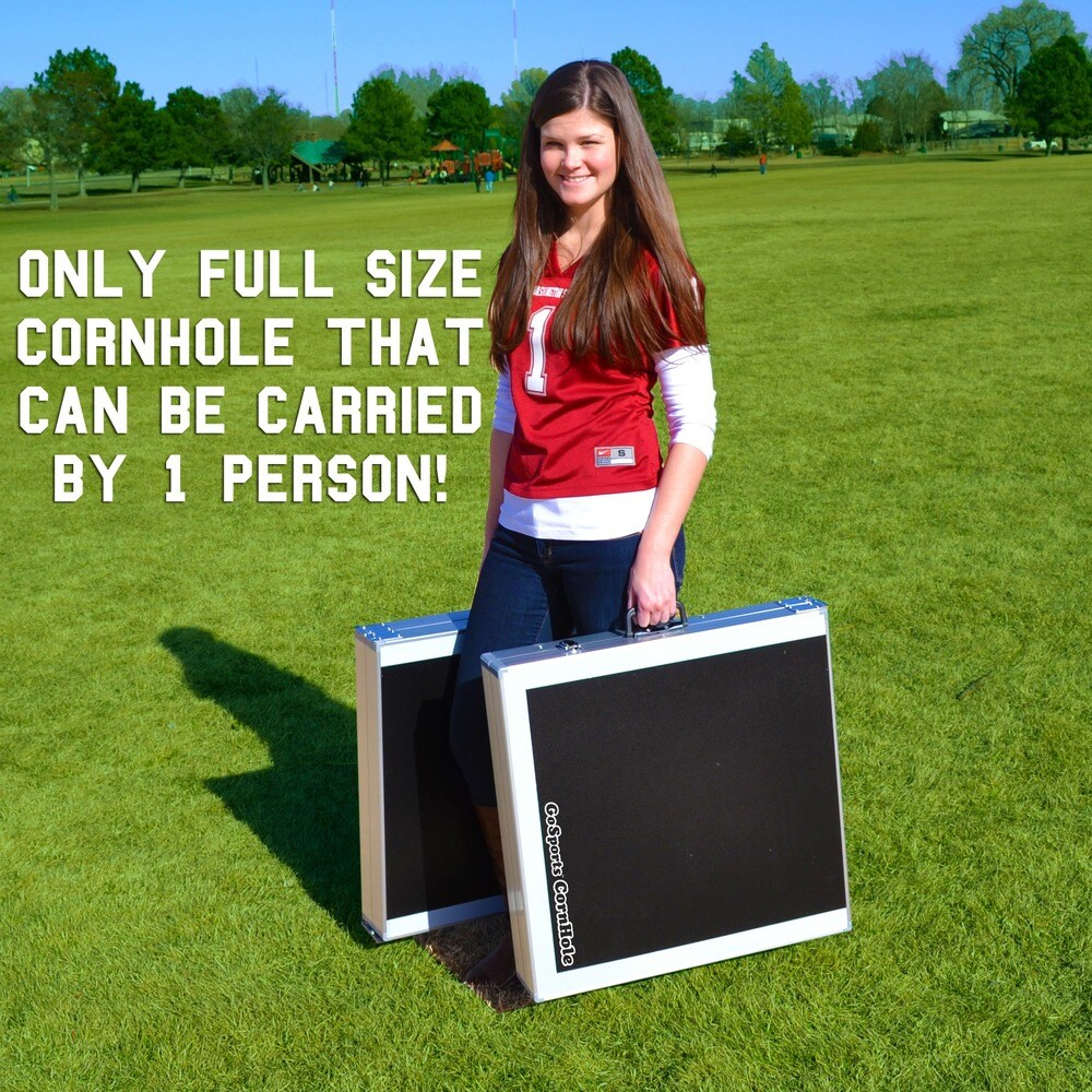 Jeu de Cornhole avec lumières LED de taille réglementaire de GoSports