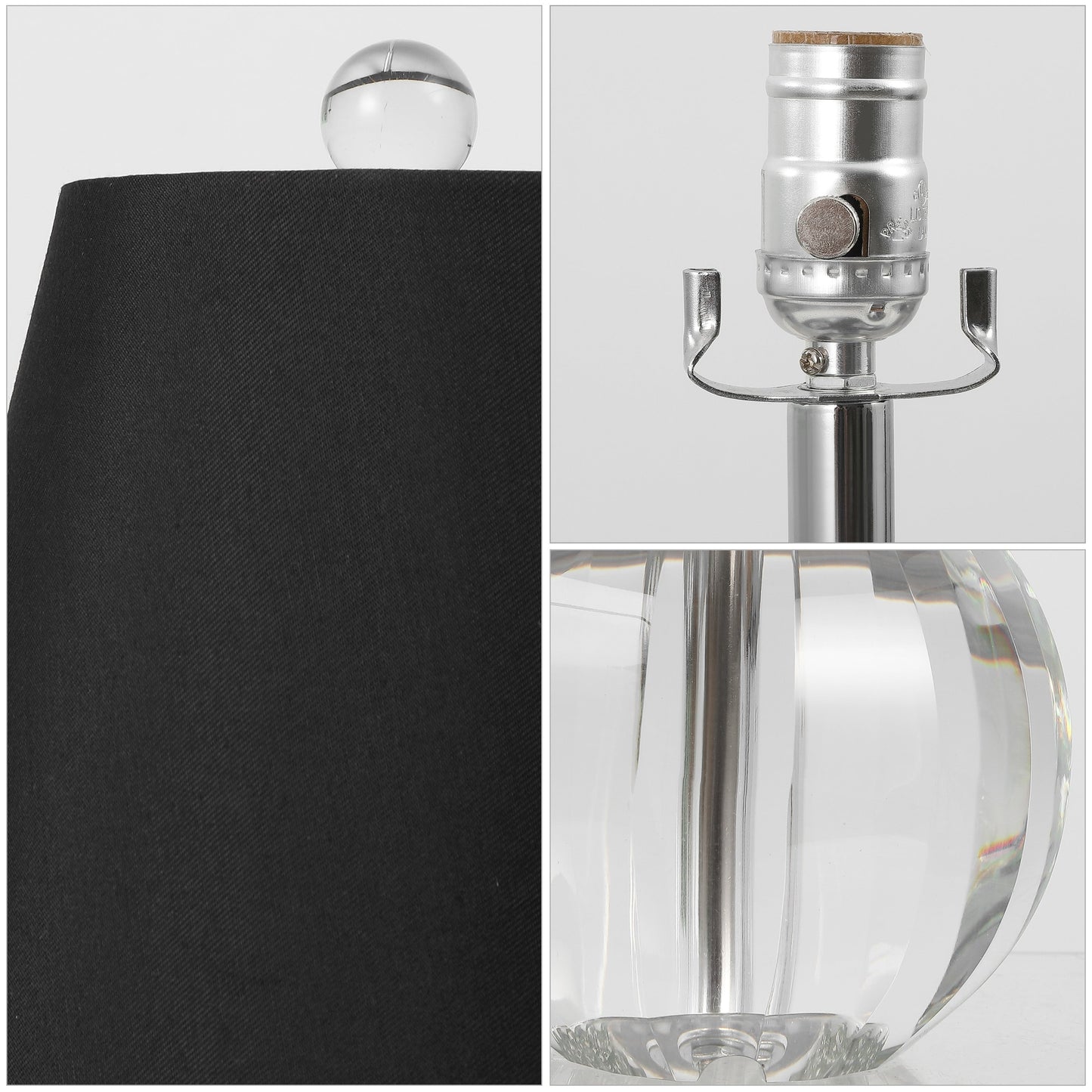 Lampe de table LED Goddard à boule de cristal/métal de 16 pouces, par JONATHAN Y