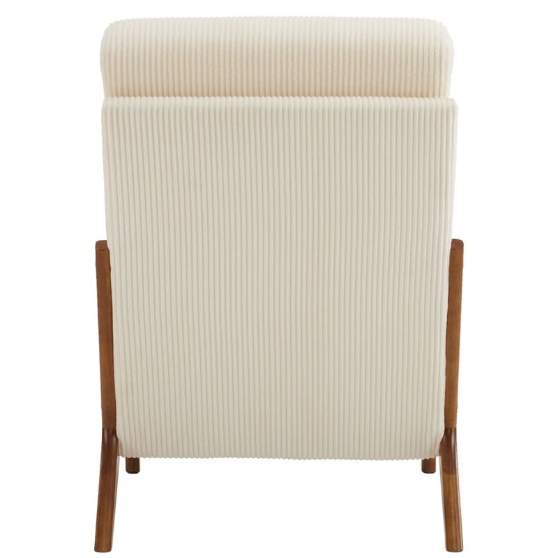 Fauteuil de loisirs à dossier haut avec accoudoirs en bois massif, fauteuil d'appoint.