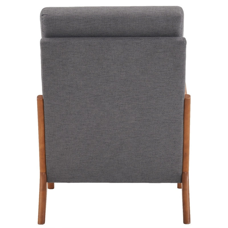 Fauteuil de loisirs à dossier haut avec accoudoirs en bois massif, fauteuil d'appoint.