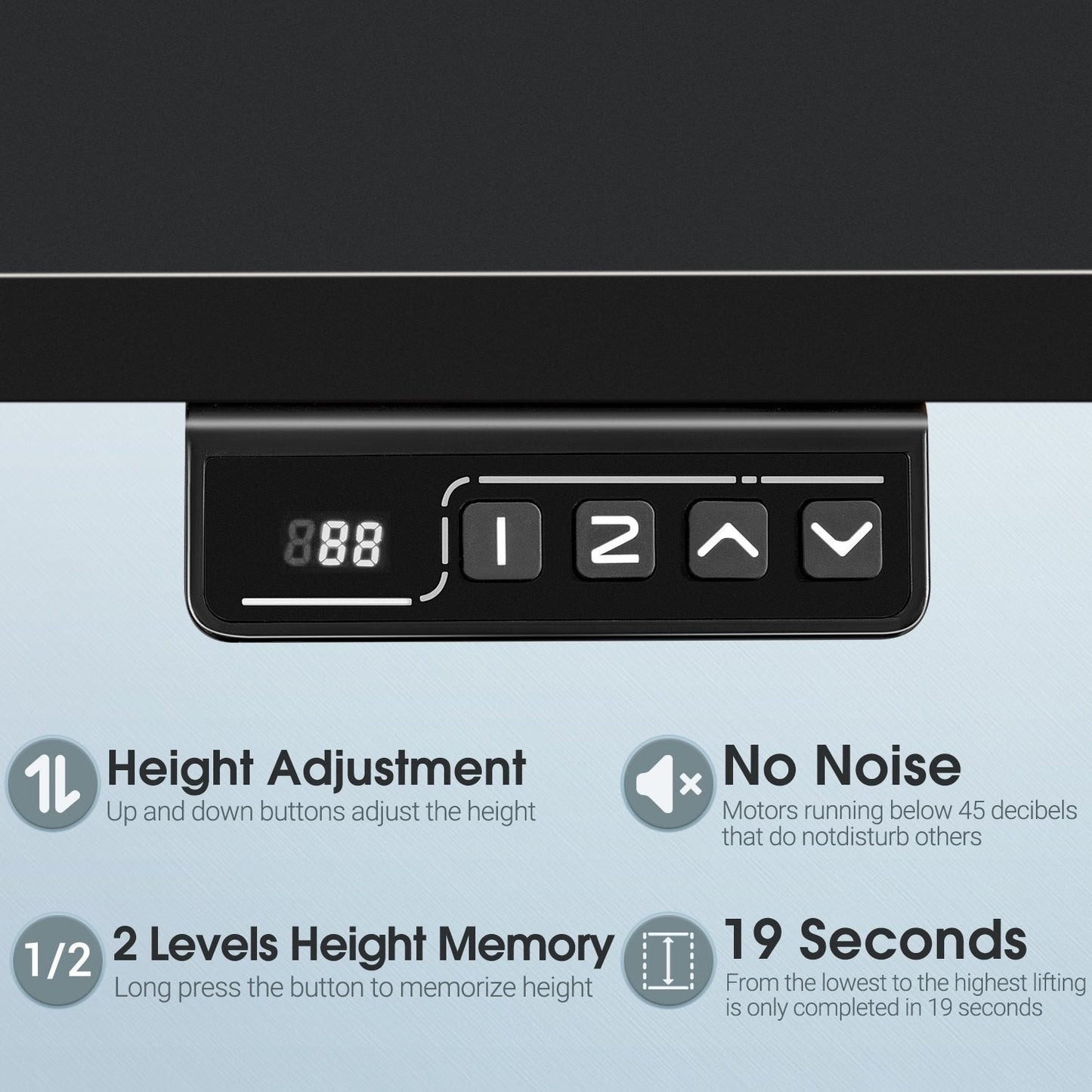 Bureau debout électrique à hauteur réglable Homall