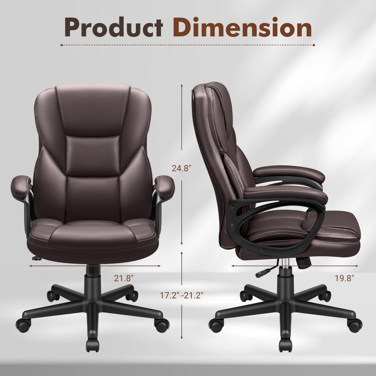 Chaise de bureau Homall, dossier haut, ergonomique, pour ordinateur, pour cadres.