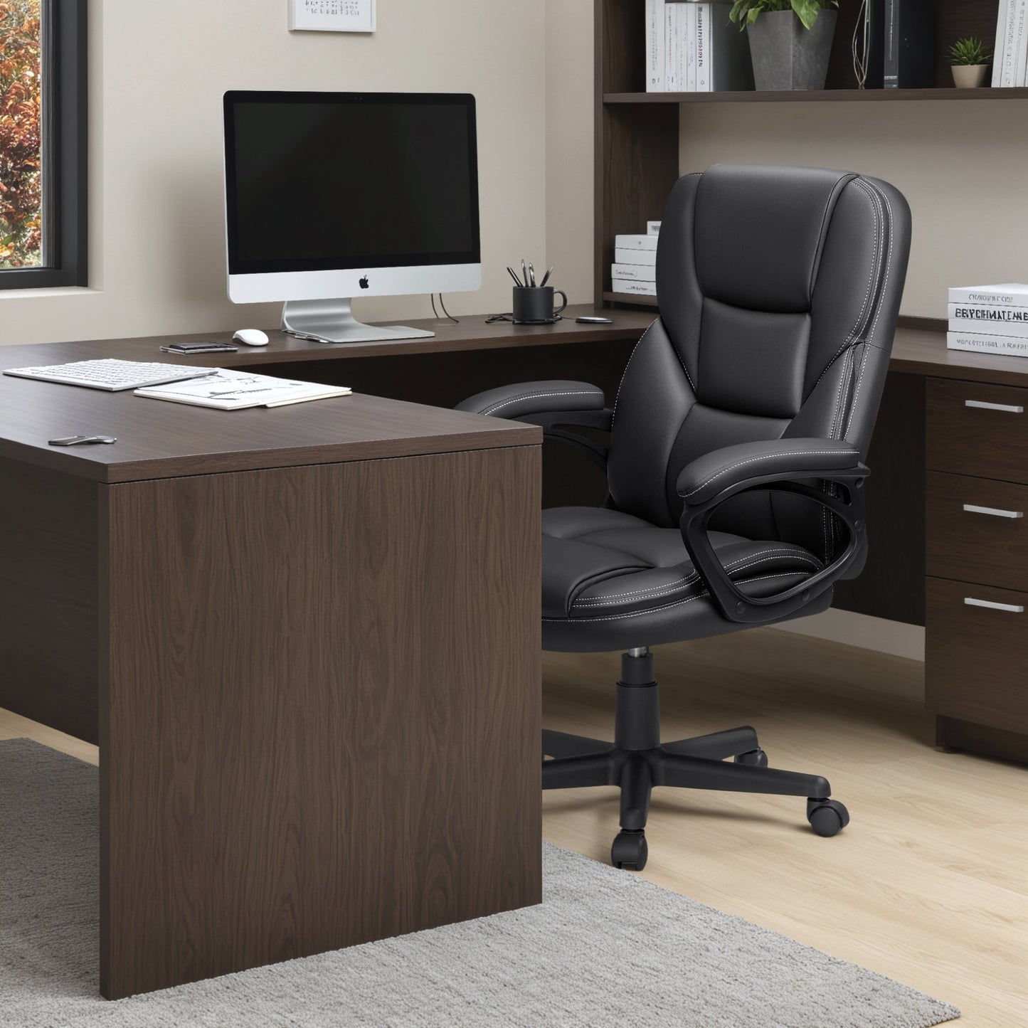 Chaise de bureau Homall, dossier haut, ergonomique, pour ordinateur, pour cadres.