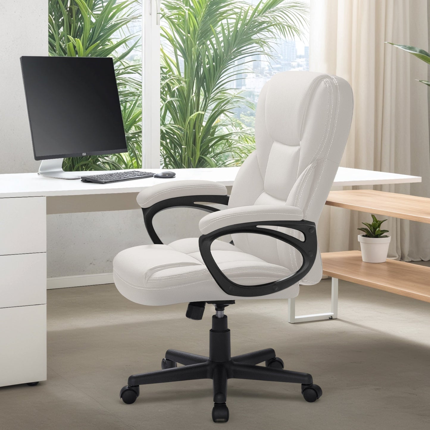 Chaise de bureau Homall, dossier haut, ergonomique, pour ordinateur, pour cadres.