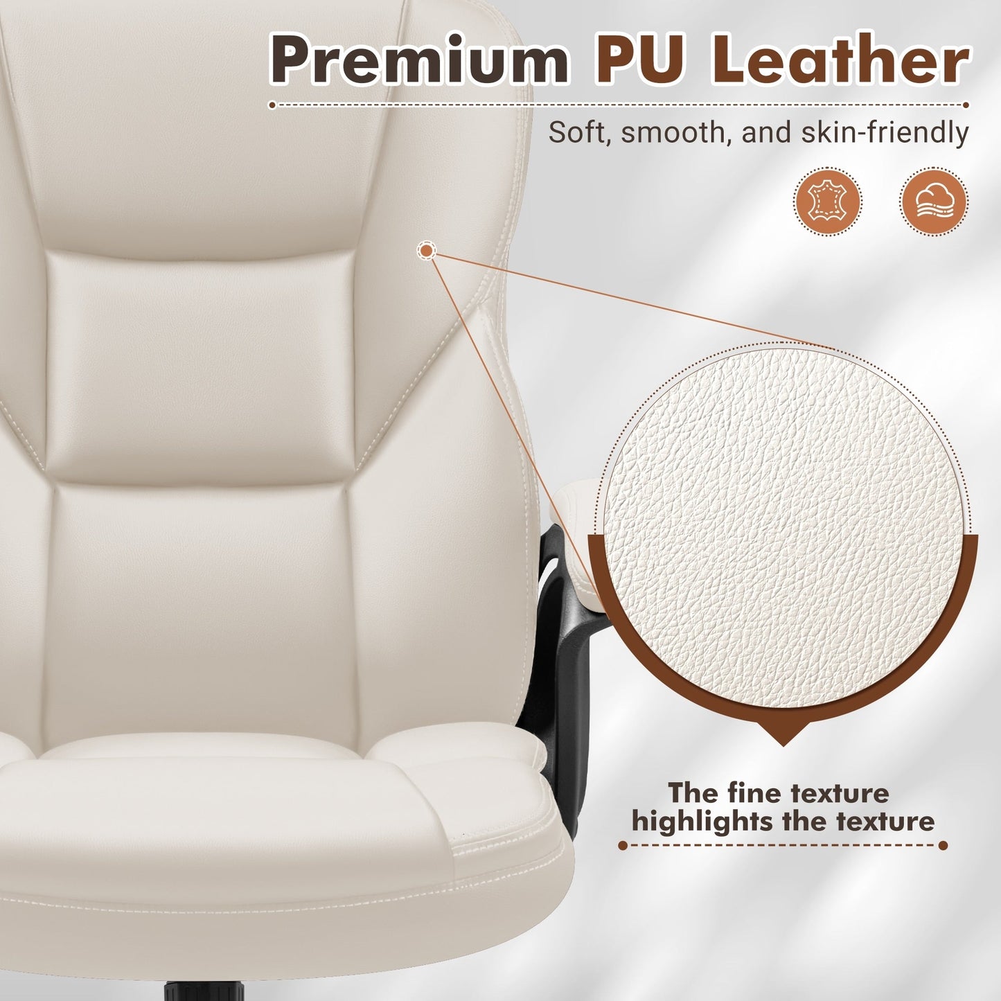 Chaise de bureau Homall, dossier haut, ergonomique, pour ordinateur, pour cadres.