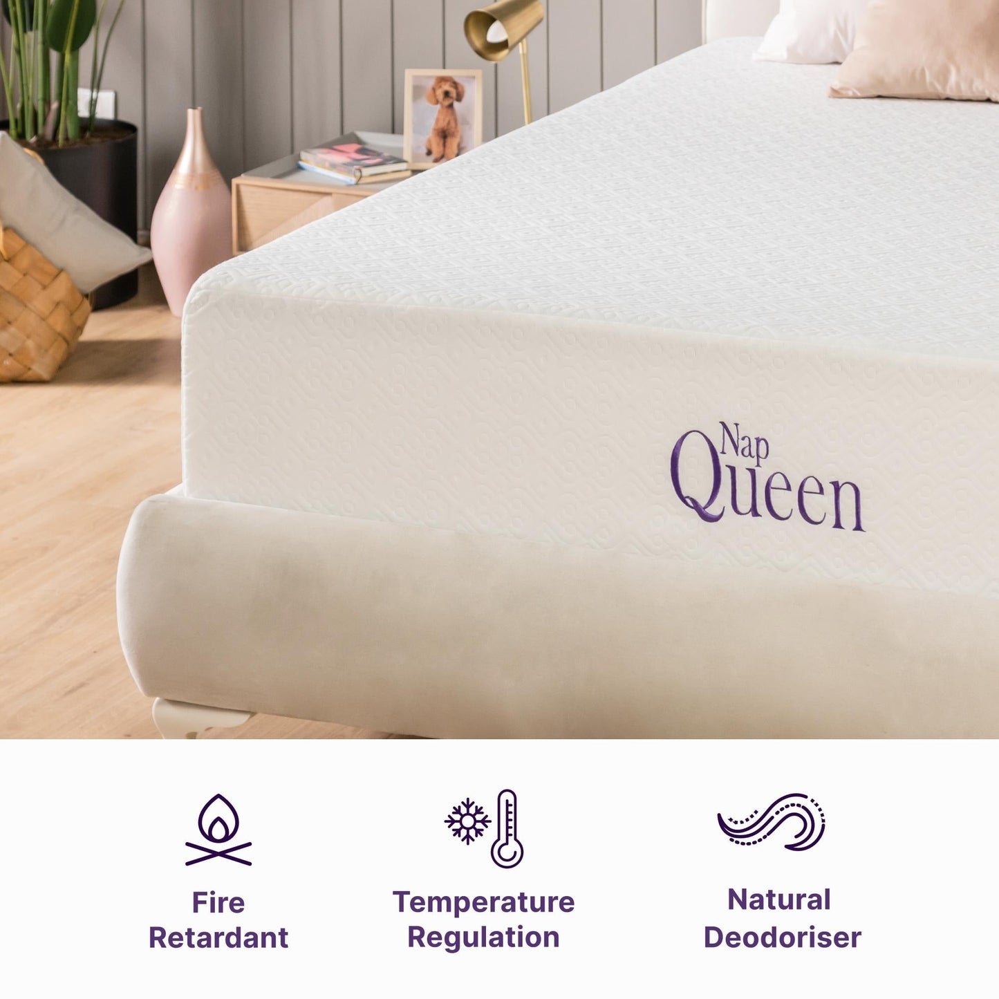 Matelas en mousse à mémoire de forme avec gel de refroidissement NapQueen Elizabeth 8