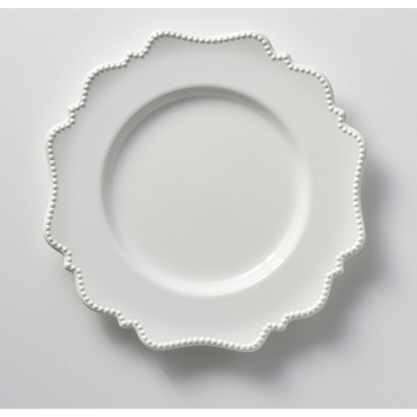Red Vanilla Pinpoint White, assiette de service blanche, 11 pouces (lot de 6)