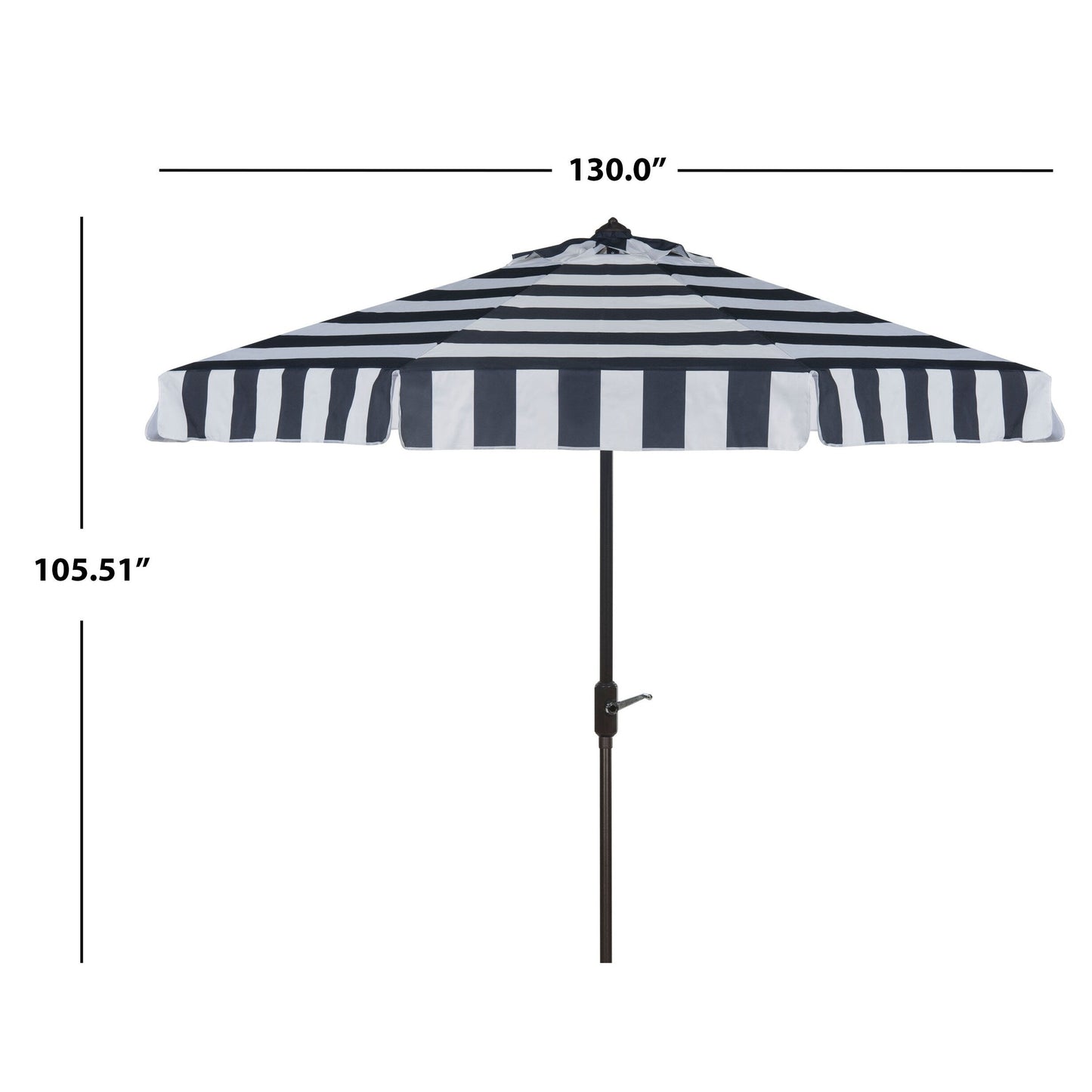 Parasol rond de 3,35 m (11 pieds) pour extérieur de la ligne Sidse Fashion de SAFAVIEH