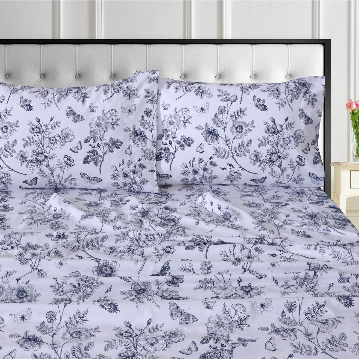 Tribeca Living Organic Cotton 400 Thread Count Percale Extra Deep Pocket Sheet Set