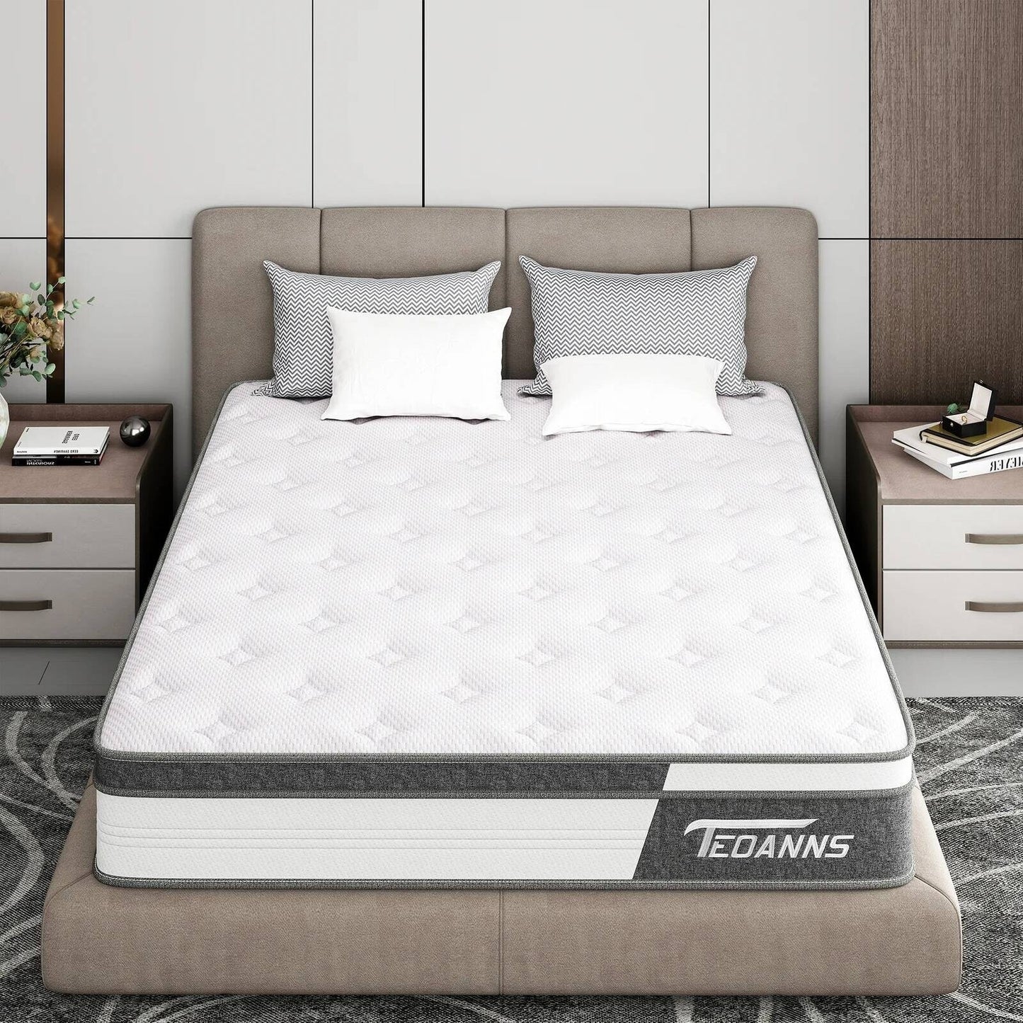 Matelas hybride à ressorts et mousse à mémoire de forme de 25 cm (10 pouces)