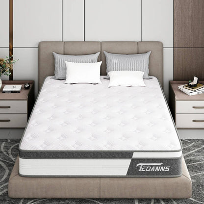 Matelas hybride à ressorts et mousse à mémoire de forme de 25 cm (10 pouces)