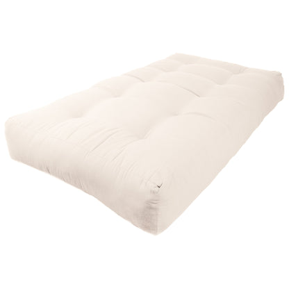 Matelas futon en toile twill de 25 cm d'épaisseur (simple, double ou queen size)