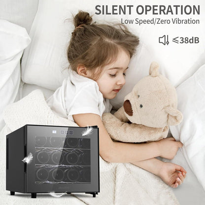 Réfrigérateur à vin 12 bouteilles, mini cave à vin (54-66°F), cave à vin de comptoir avec contrôle numérique de la température