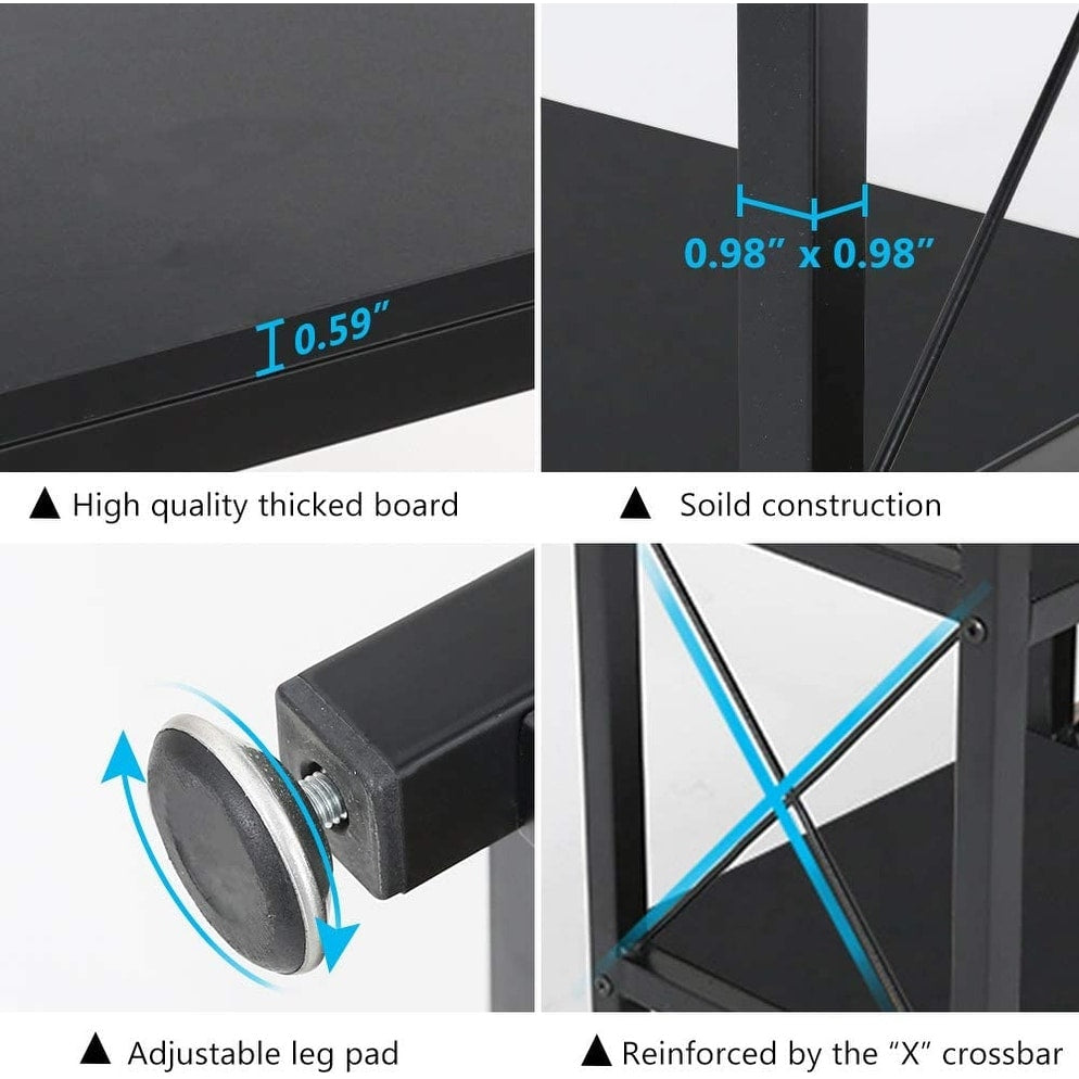 Étagère à livres en forme d'échelle à 12 niveaux, étagère d'angle de style industriel