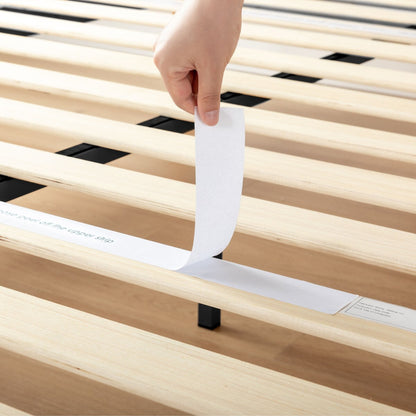 12 Cadre de lit plateforme en bois massif classique