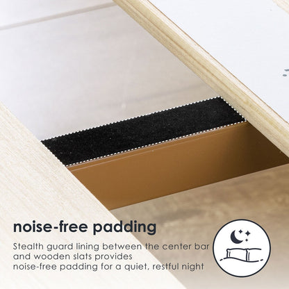 12 Cadre de lit plateforme en bois massif classique