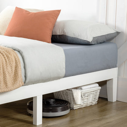 12 Cadre de lit plateforme en bois massif classique