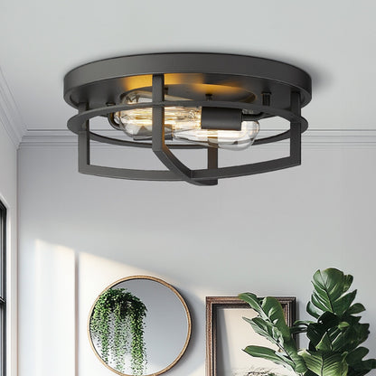 13 2-Light Industrial Ceiling Light Flush Mount Lights