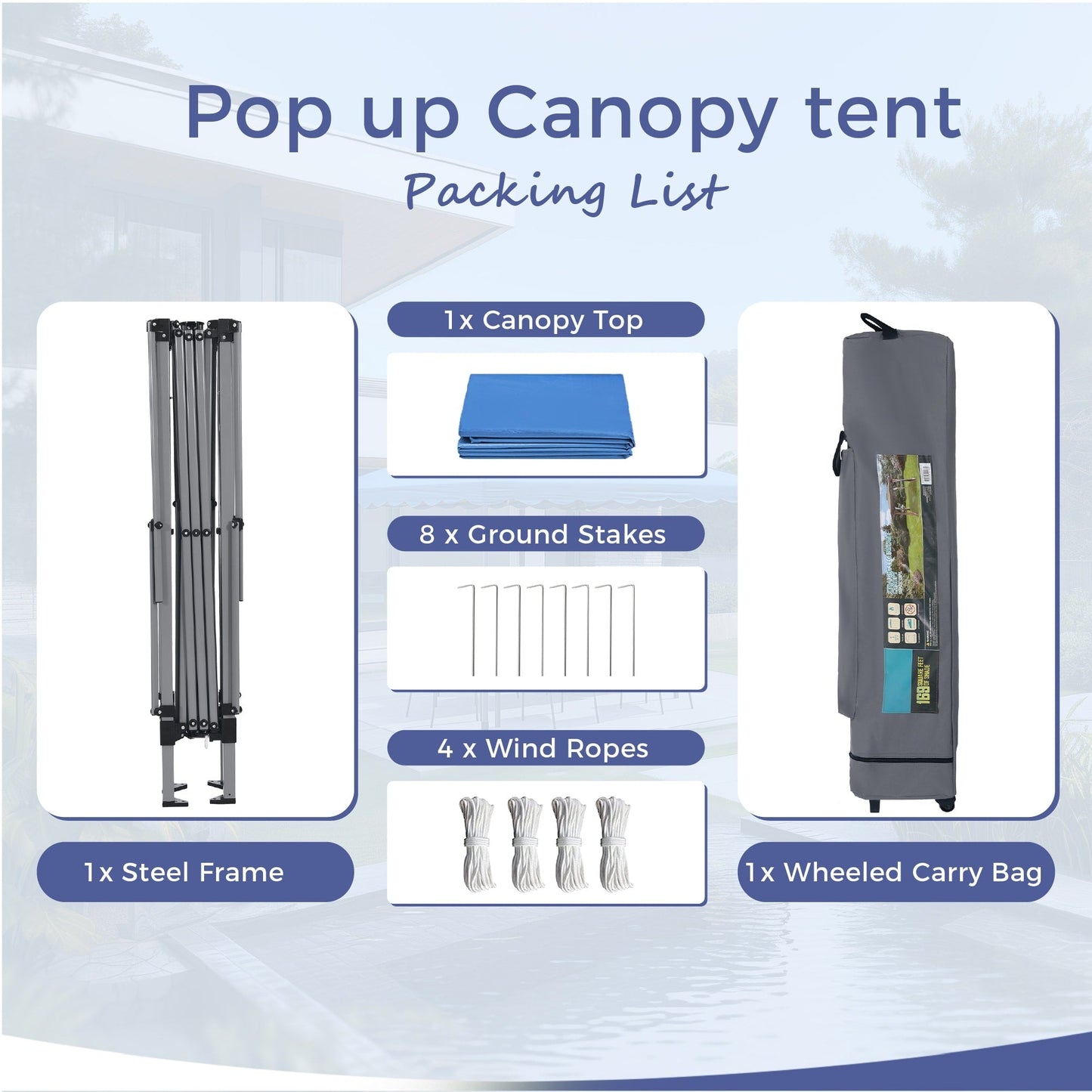 Caravane de jardin gonflable renforcée de 3,96 m x 3,96 m (13' x 13'), avec élégant rideau d'angle - 13x13ft