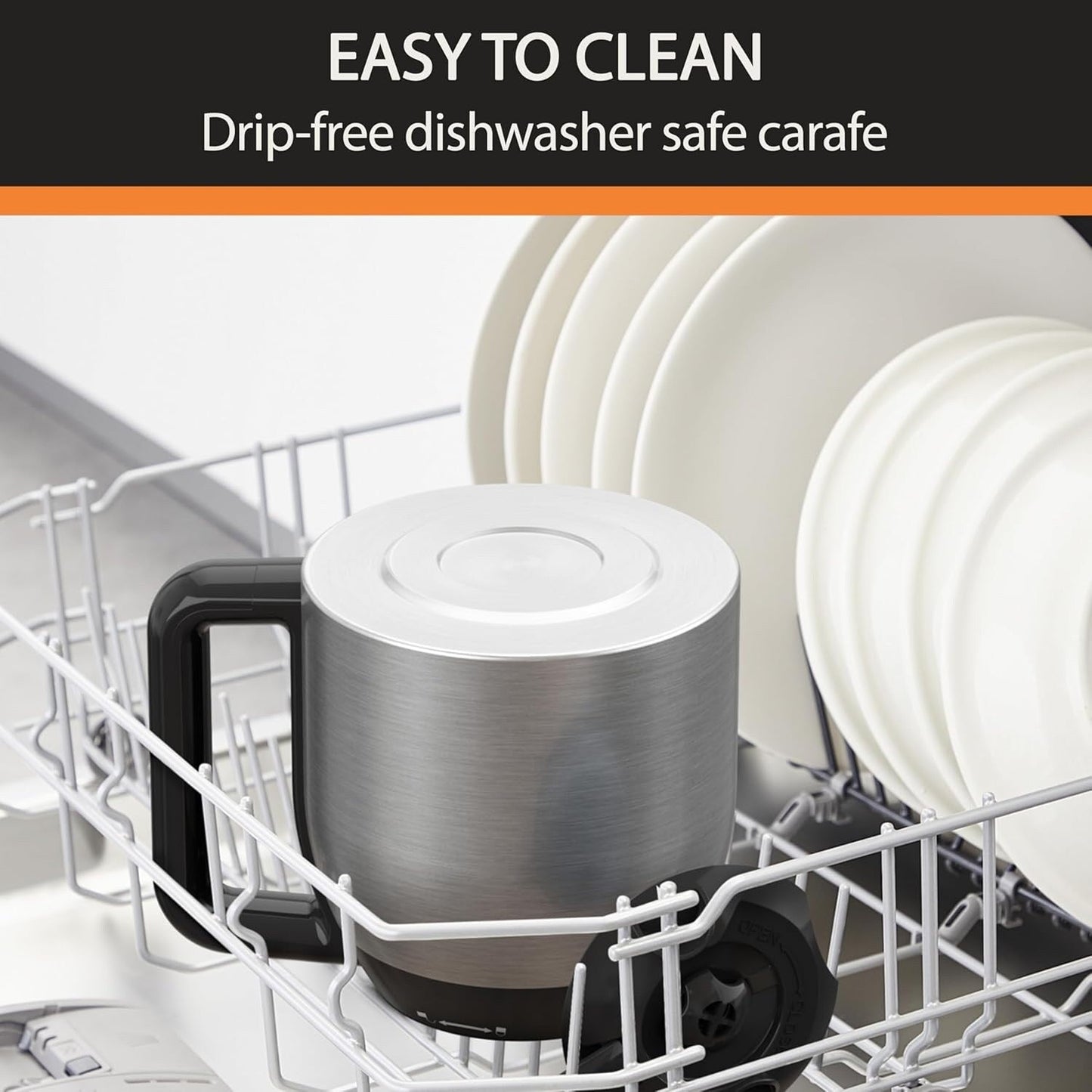 Cafetière programmable 14 tasses, carafe en acier inoxydable, 3 intensités de café, minuterie 24h, maintien au chaud 4h