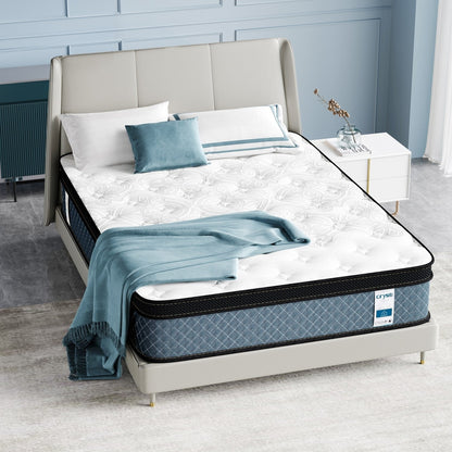 Matelas hybride moelleux de 35 cm (14 pouces) livré dans une boîte