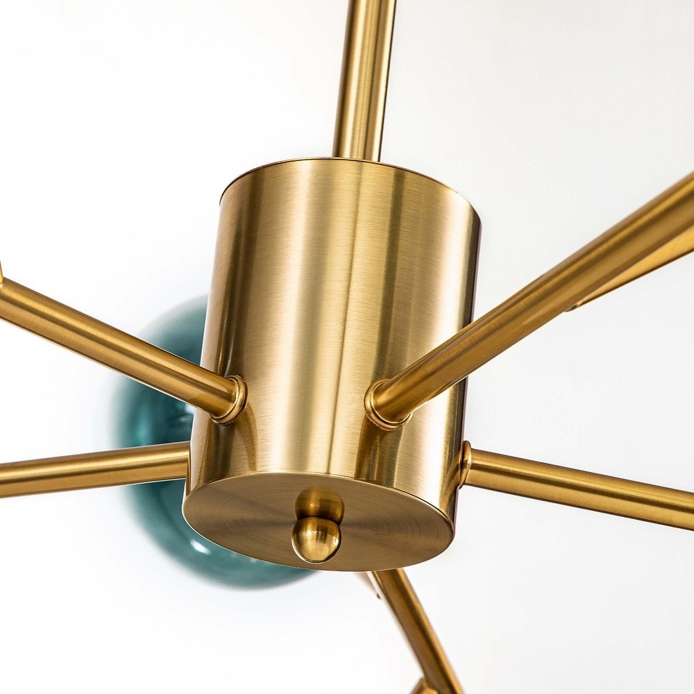 Grand lustre sphérique moderne à bulles de verre, noir ou doré, pour salle à manger