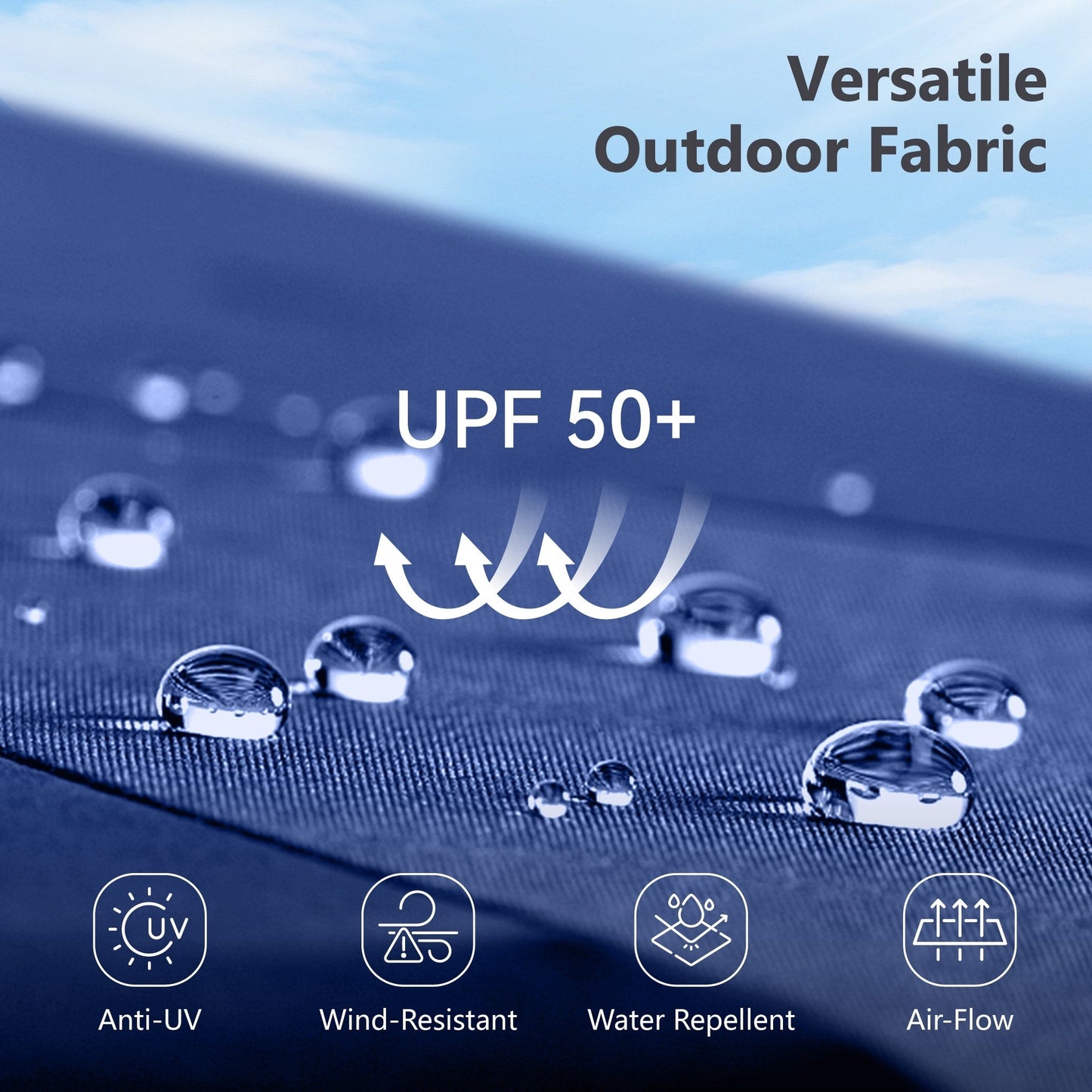 Parasol de jardin rectangulaire MAISON ARTS de 4,5 mètres, à manivelle, double face, avec éclairage solaire LED, pour terrasse, avec socle inclus.