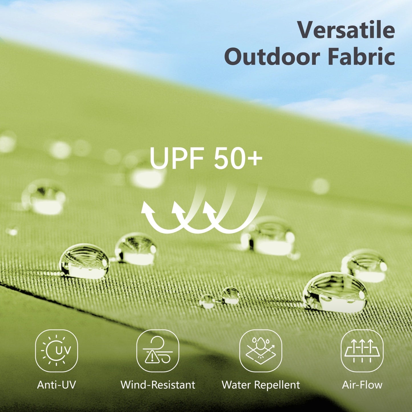 Parasol de jardin rectangulaire MAISON ARTS de 4,5 mètres, à manivelle, double face, avec éclairage solaire LED, pour terrasse, avec socle inclus.