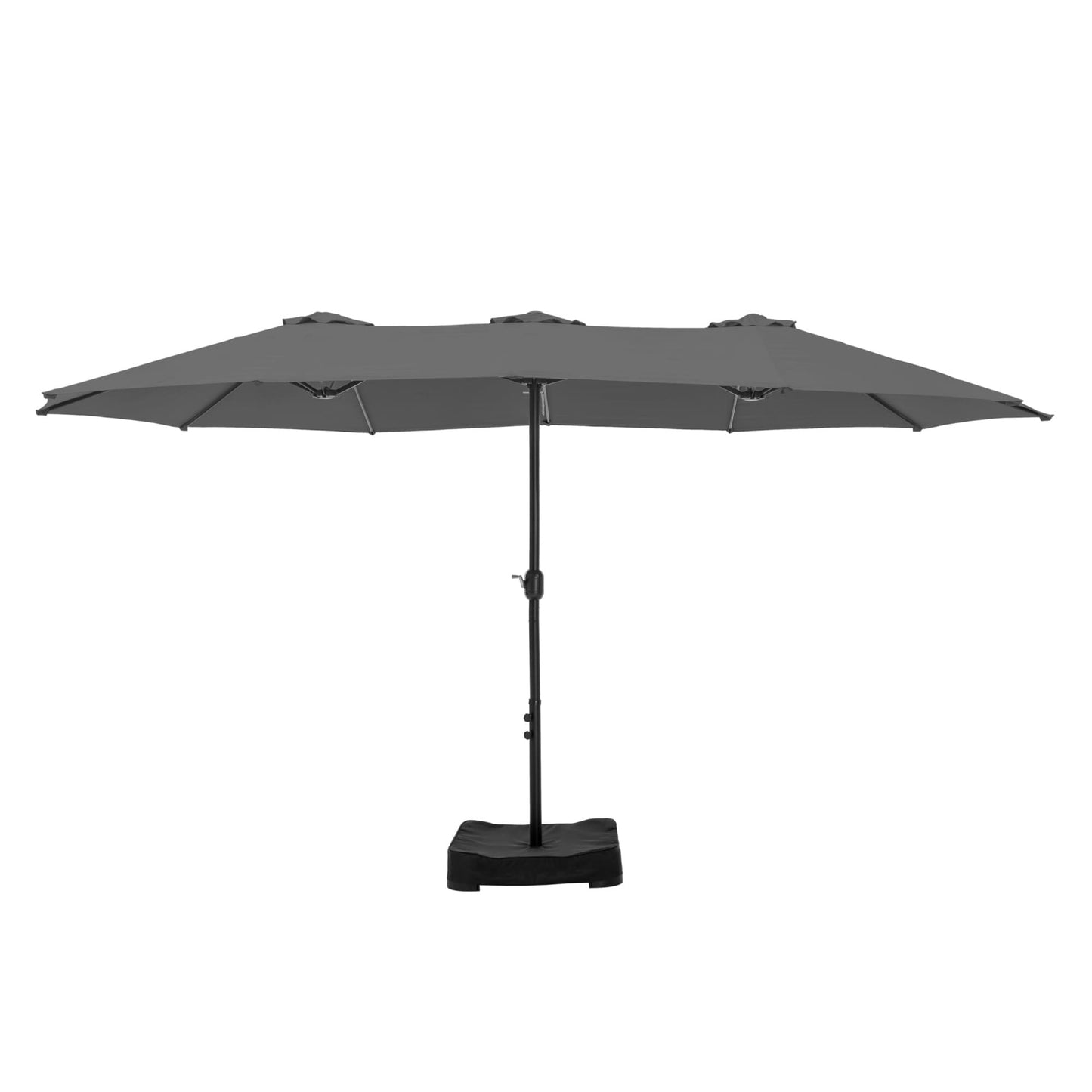 MAISON ARTS Parasol de terrasse double face extra large de 4,5 m avec socle inclus