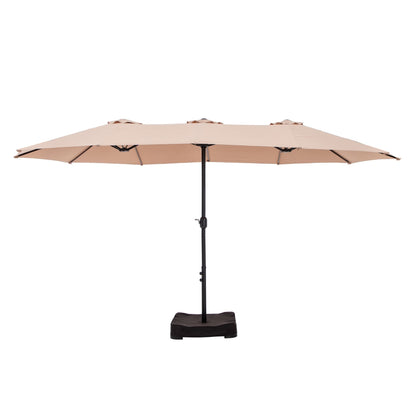 MAISON ARTS Parasol de terrasse double face extra large de 4,5 m avec socle inclus