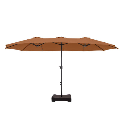MAISON ARTS Parasol de terrasse double face extra large de 4,5 m avec socle inclus