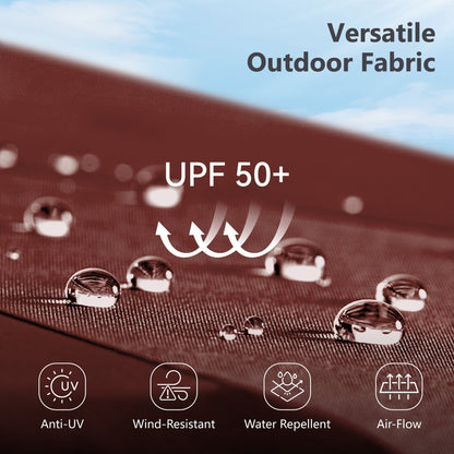 MAISON ARTS Parasol de terrasse double face extra large de 4,5 m avec socle inclus