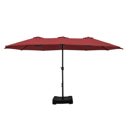MAISON ARTS Parasol de terrasse double face extra large de 4,5 m avec socle inclus