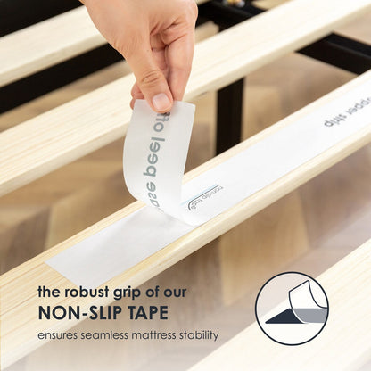 Cadre de lit plateforme en bois massif classique de 16 pouces, disponible en plusieurs finitions.